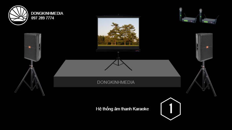 Hệ thống âm thanh, ánh sáng Karaoke cơ bản 1 Gói âm thanh, ánh sáng Karaoke cơ bản 1
